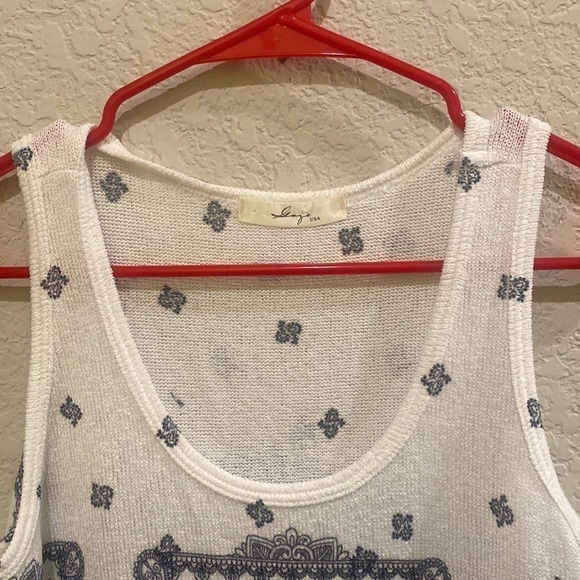 ▶️Gaze◀️ Knit Tank Top Size Xs Cute Elephant Myth Design - Picture 6 of 10